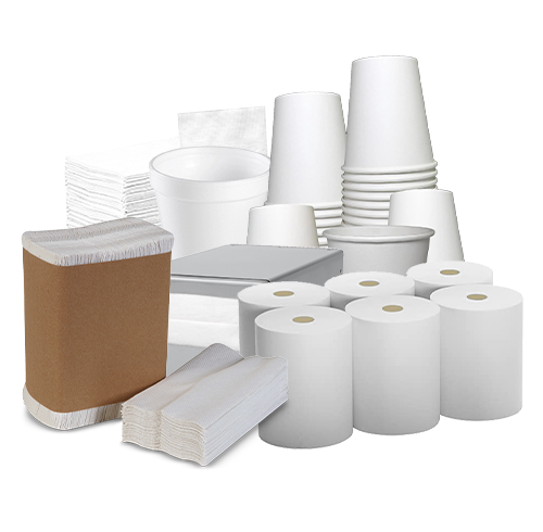 Most common, foam cup, tissues